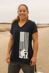 STS Ladies T-Shirt: Vertical Flag
